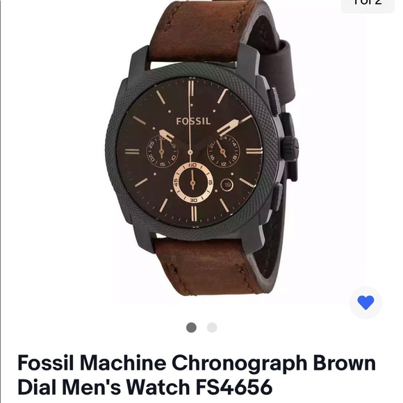Fossil Machine Chronograph Brown Dial Men's Watch FS4656 Machine Black - Picture 14 of 14
